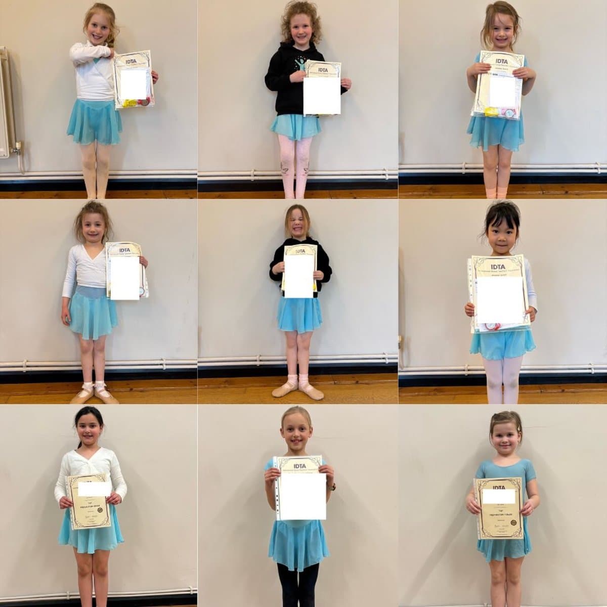 Zest Dance students celebrating IDTA exam results
