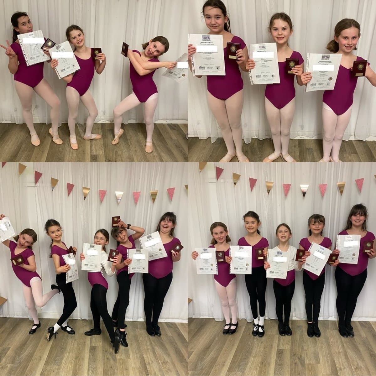 Zest Dance IDTA exam certificate presentation